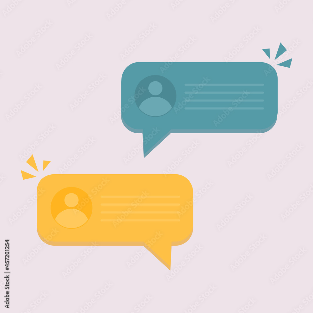 Poster chat interface. sms messages. chatting bubble speeches, illustration of dialog or phone messages. so