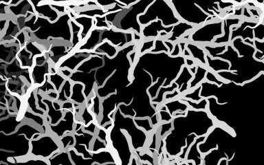 Dark Gray vector elegant wallpaper with leaves, branches.