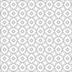 Vector pattern with symmetrical elements . Repeating geometric tiles from striped elements. black patterns.