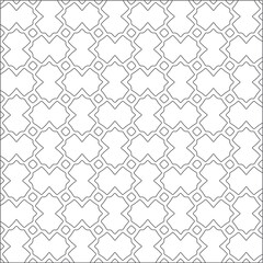 Naklejka premium Vector pattern with symmetrical elements . Repeating geometric tiles from striped elements. black patterns.