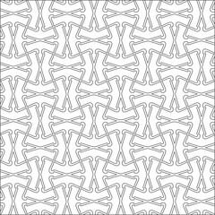 Vector pattern with symmetrical elements . Repeating geometric tiles from striped elements. black patterns.