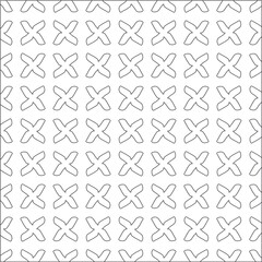 Vector pattern with symmetrical elements . Repeating geometric tiles from striped elements. black patterns.