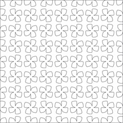 Vector pattern with symmetrical elements . Repeating geometric tiles from striped elements. black patterns.