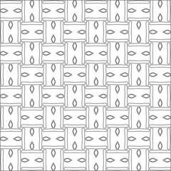 Vector pattern with symmetrical elements . Repeating geometric tiles from striped elements. black patterns.