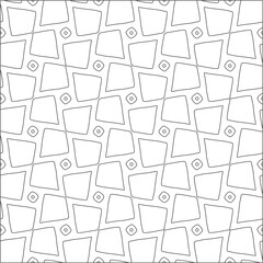 Vector pattern with symmetrical elements . Repeating geometric tiles from striped elements. black patterns.