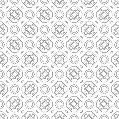 Vector pattern with symmetrical elements . Repeating geometric tiles from striped elements. black patterns.