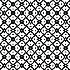 Seamless vector pattern in geometric ornamental style. Black  pattern.
