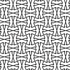 Seamless vector pattern in geometric ornamental style. Black  pattern.
