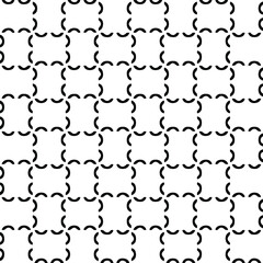 Seamless vector pattern in geometric ornamental style. Black  pattern.
