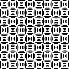 Seamless vector pattern in geometric ornamental style. Black  pattern.
