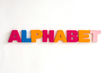 Multicolored letters alphabet