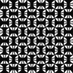 Seamless vector pattern in geometric ornamental style. Black  pattern.
