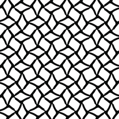 Seamless vector pattern in geometric ornamental style. Black  pattern.
