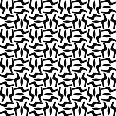 Seamless vector pattern in geometric ornamental style. Black  pattern.
