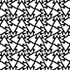 Seamless vector pattern in geometric ornamental style. Black  pattern.
