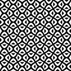 Seamless vector pattern in geometric ornamental style. Black  pattern.