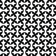 Seamless vector pattern in geometric ornamental style. Black  pattern.