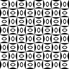 Seamless vector pattern in geometric ornamental style. Black  pattern.