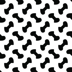 Seamless vector pattern in geometric ornamental style. Black  pattern.
