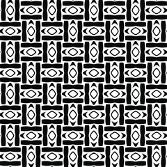 Seamless vector pattern in geometric ornamental style. Black  pattern.