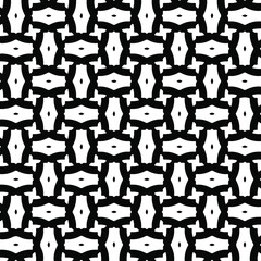 Seamless vector pattern in geometric ornamental style. Black  pattern.