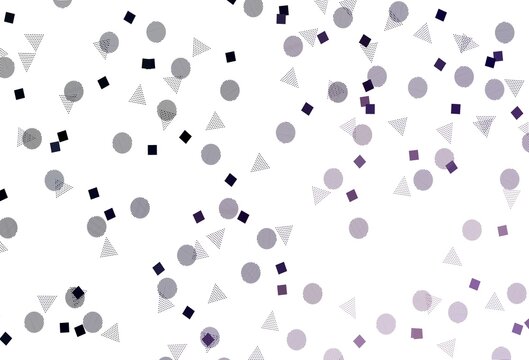 Light Purple vector pattern with polygonal style with circles.