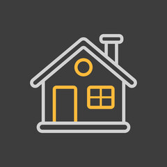 Detailed winter house vector icon. Winter sign