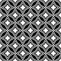 Seamless vector pattern in geometric ornamental style. Black  ornament.