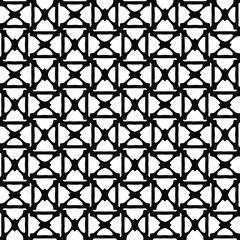 Seamless vector pattern in geometric ornamental style. Black  ornament.