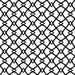 Fototapeta premium Seamless vector pattern in geometric ornamental style. Black ornament.