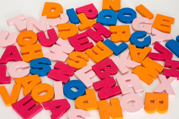 Multicolored letters alphabet