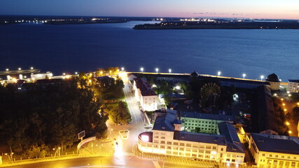 Arkhangelsk city at night