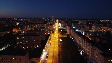 Arkhangelsk city at night