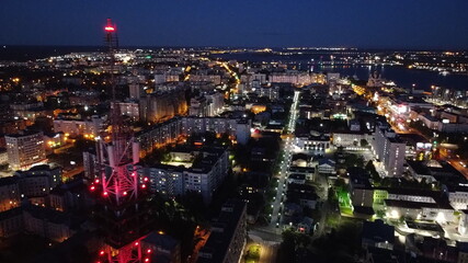 Fototapeta na wymiar Arkhangelsk city at night