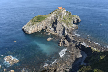 San Juan de Gaztelugatxe hermitage and church on the Basque Coast near Bermeo, Bilbao, Spain