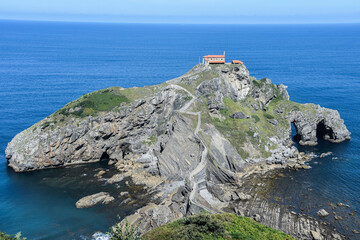 San Juan de Gaztelugatxe hermitage and church on the Basque Coast near Bermeo, Bilbao, Spain
