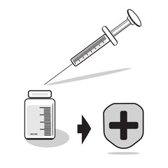 Vaccine injection is used to increase the health protection from the covid-19 virus.