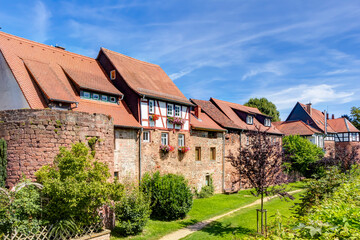 Historische, mittelalterliche Altstadt von Büdingen im Wetteraukreis, Hessen, Deutschland