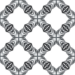 Fototapeta premium Organic tile. Black and white breathtaking boho