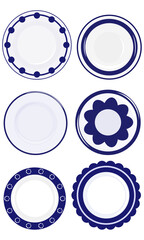 Plates collection svg vector illustration