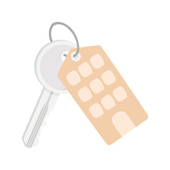 yellow keychain illustration