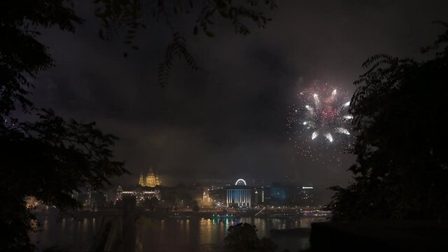 Fireworks in Budapest on St. Stephen's day.