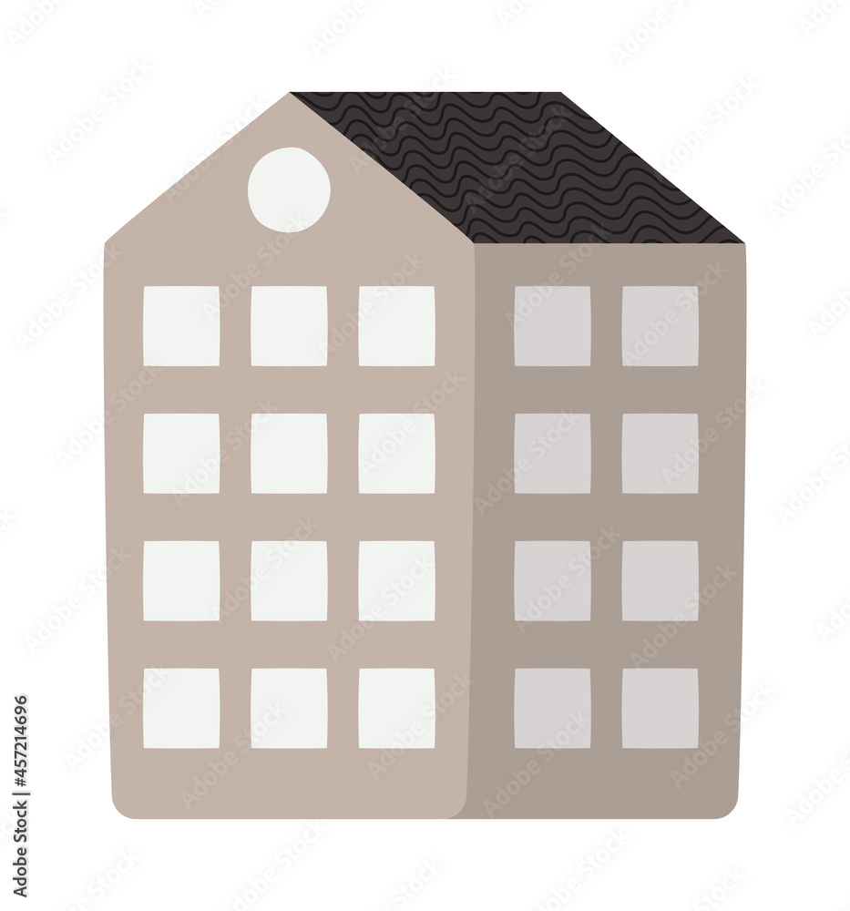 Sticker gray building design