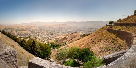 panorama view from the city of sanandaj in Kurdistan Province. Iran