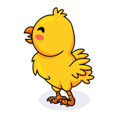 Cute little yellow chick cartoon