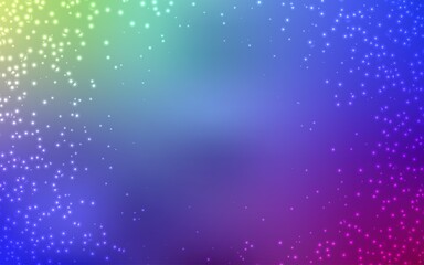 Light Multicolor vector template with space stars.