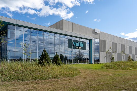 Montreal, Quebec, Canada - September 3, 2021: Voilà By IGA Automated Distribution Center In Montreal, Quebec, Canada. Voilà By IGA Is A Online Grocery Home Delivery Service.  