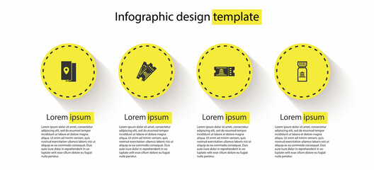 Set Cover book travel guide, Museum ticket, and . Business infographic template. Vector