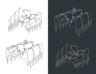 Gantry crane grab drawings