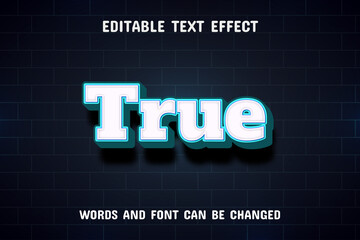 True text - 3d style text effect